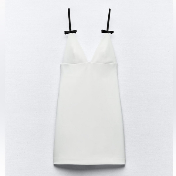 New ZARA Short Dress With Bows size S - Picture 13 of 16